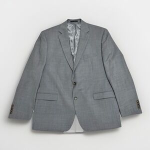 LAUREN RALPH LAUREN mens solid gray 100% WOOL sport coat suit jacket blazer 44 R